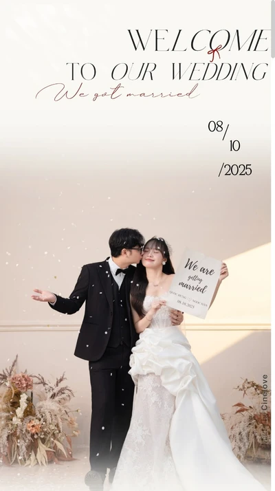 Thiệp cưới online Trang mới - 7/9/2025 từ Cinelove