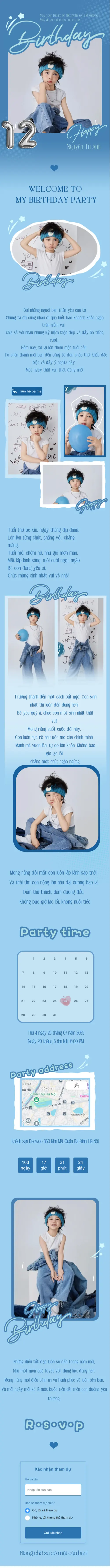 Thiệp sinh nhật online miễn phí - Thiệp sinh nhật 02 | Cinelove